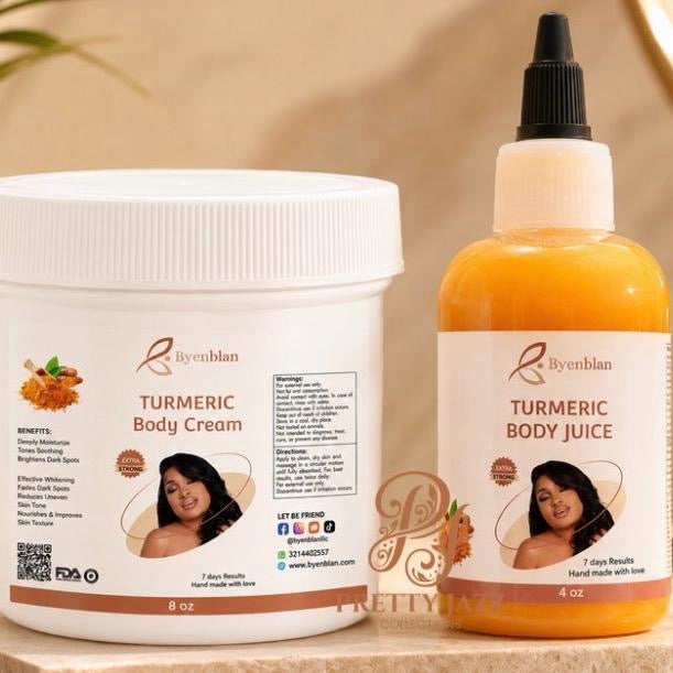 ByenBlan Turmeric body cream and Turmeric body smoothie
