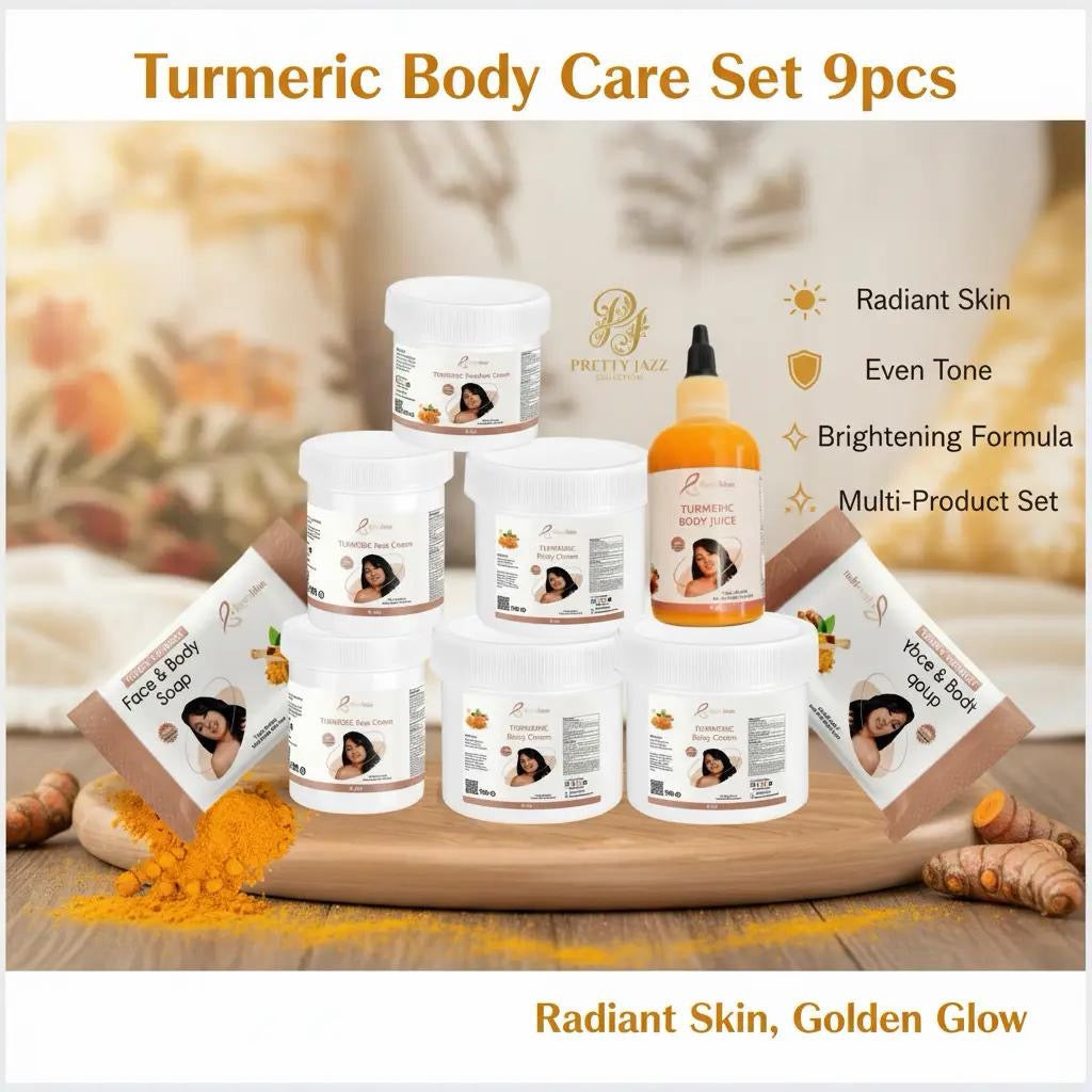 BYENBLAN 9pc Turmeric Body Care Multi-Pack Set