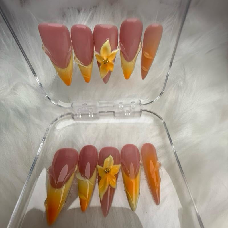 Seletto Press On Nails Kit de faux ongles réutilisables avec colle longue durée et dissolvant facile, parfait pour toutes les occasions